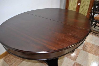 Mesa tallada de caoba - Imagen 5