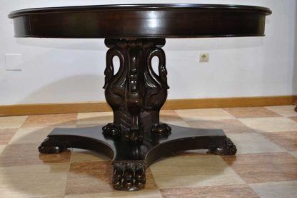 Mesa tallada de caoba - Imagen 7