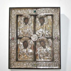 Icono bizantino plateado