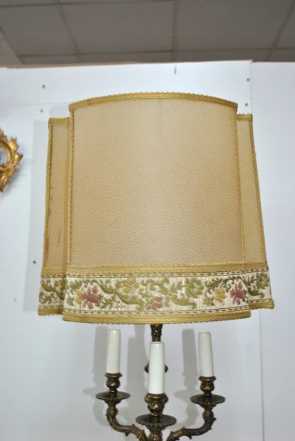 Lámpara mesa pie bronce - Imagen 3
