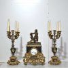 Reloj y candelabros Napoleón