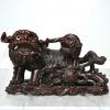 Escultura madera perros foo