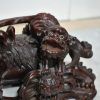 Escultura madera perros foo - Imagen 4