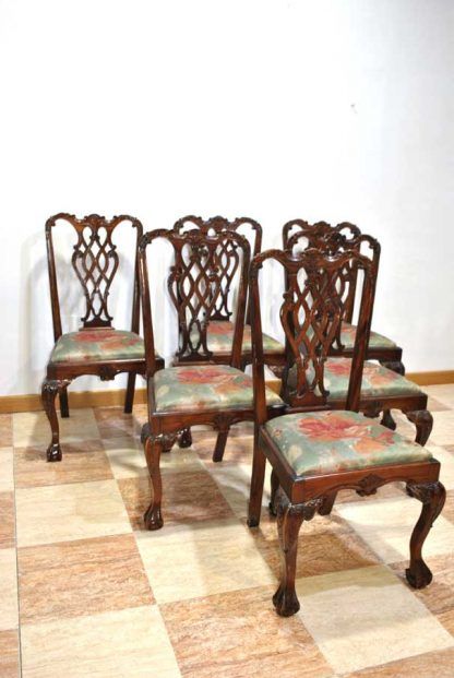 Sillas Chippendale caoba - Imagen 4