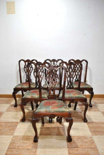 Sillas Chippendale caoba - Imagen 2