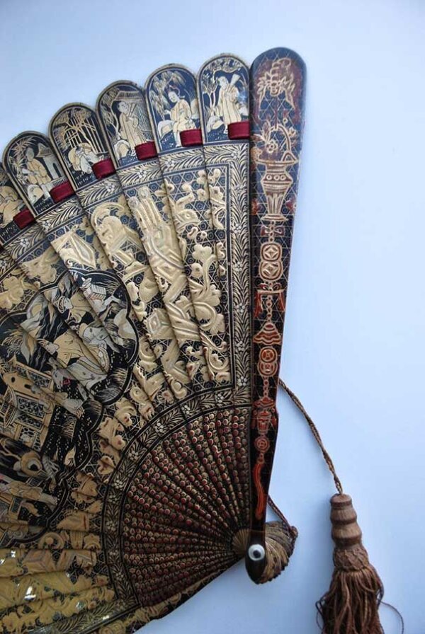 Abanico oriental antiguo - Imagen 4