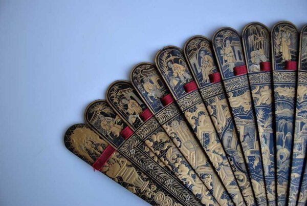 Abanico oriental antiguo - Imagen 6