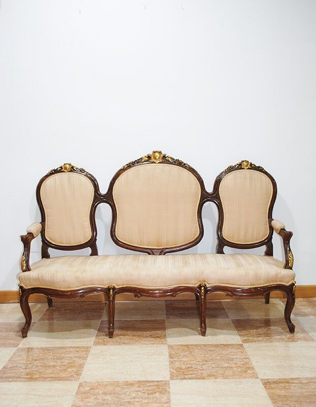 Sofá Isabelino nogal