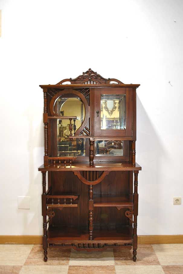 Mueble estantería caoba - Antiguedades El Apaño