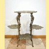 Mesita pedestal bronce