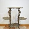 Mesita pedestal bronce - Imagen 2