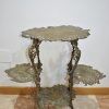 Mesita pedestal bronce - Imagen 3