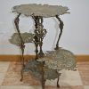 Mesita pedestal bronce - Imagen 7