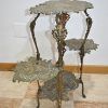 Mesita pedestal bronce - Imagen 9