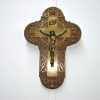 Crucifijo de latón dorado - Imagen 3