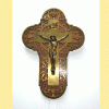 Crucifijo de latón dorado