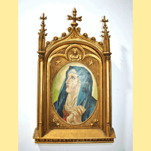 Retablo dorado Virgen