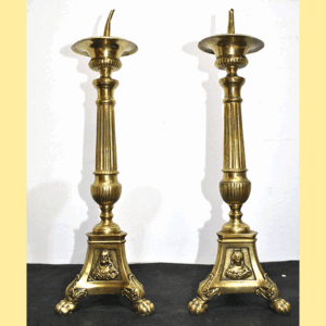 Pareja hacheros de bronce