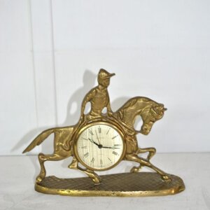 Reloj caballo bronce