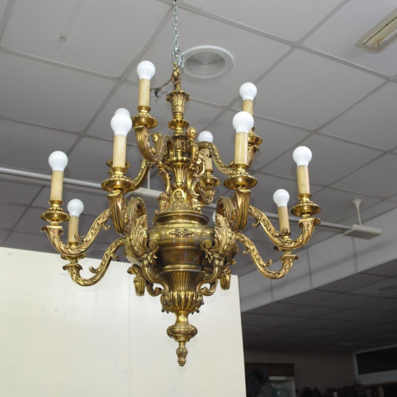 Lámpara antigua bronce