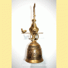 Campana de bronce dorado