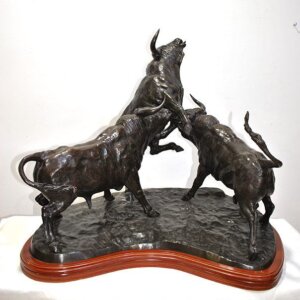 Escultura bronce toros JL Cuevas