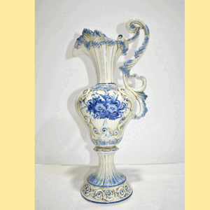 Jarrón ánfora porcelana