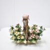 Cesta flores porcelana