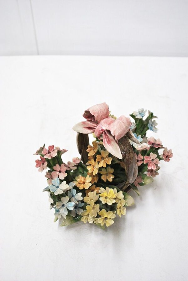 Cesta flores porcelana - Imagen 3