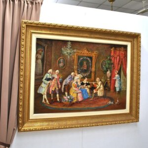 Pintura La visita del cardenal