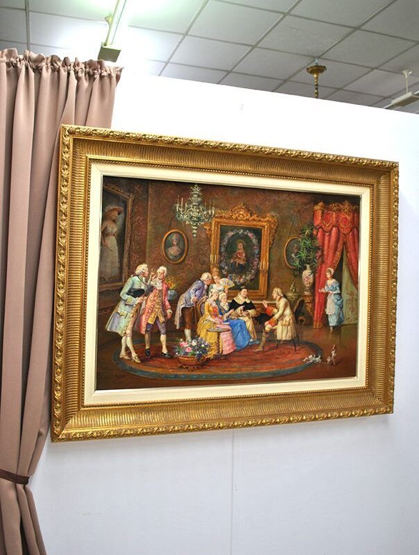 Pintura La visita del cardenal