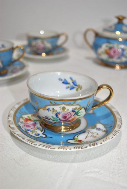 Juego de café estilo Sevres - Imagen 9