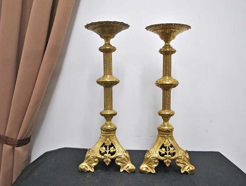 Pareja hacheros bronce