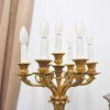 Reloj y candelabros bronce - Imagen 5