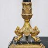 Reloj y candelabros bronce - Imagen 6