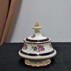 Frasco porcelana flores