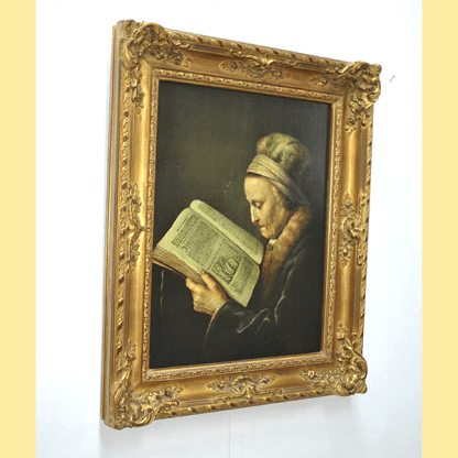 Lámina anciana leyendo