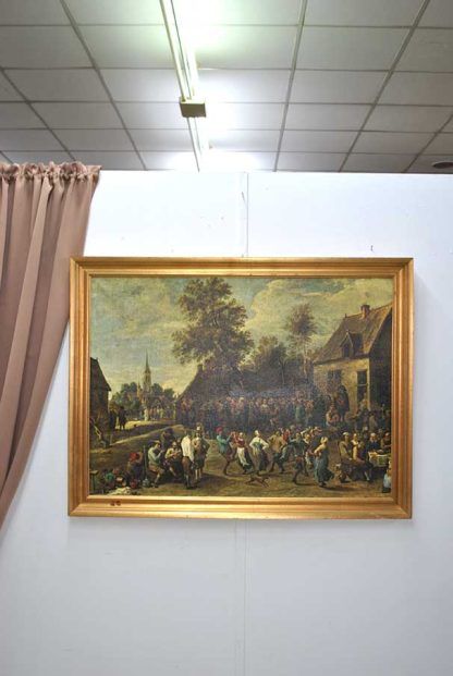Cuadro fiesta en el pueblo