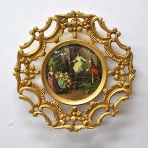 Marco de bronce y porcelana