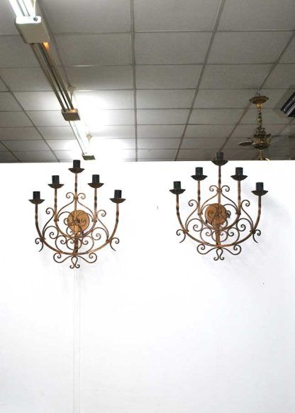 Candelabros o apliques forja