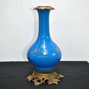 Violetero porcelana y bronce