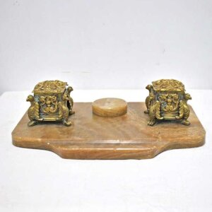 Escribania bronce y mármol
