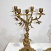 Reloj y candelabros bronce - Imagen 8