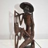 Escultura asiática pescador - Imagen 2