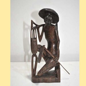Escultura asiática pescador