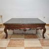 Mesa de centro madera y cuero