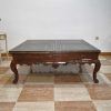 Mesa de centro madera y cuero - Imagen 2