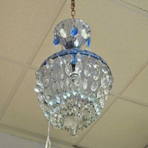 Farol colgante cristales