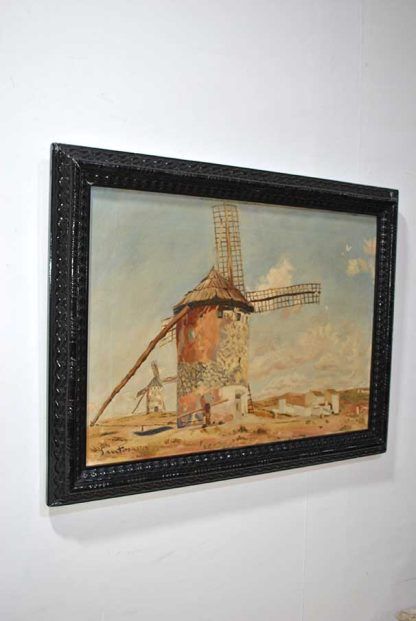 Óleo paisaje molinos - Imagen 2