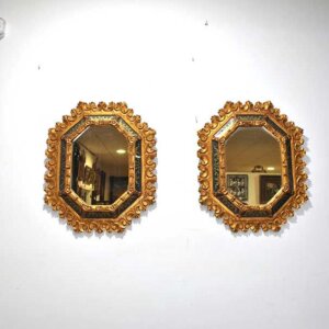Espejos antiguos madera y cristal